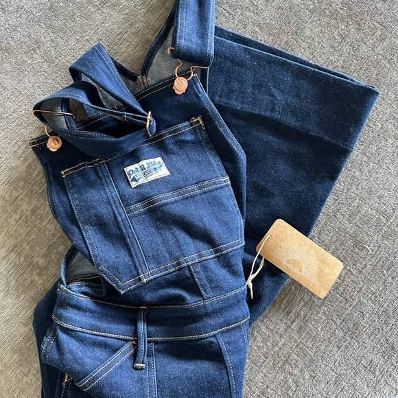 NWT Porter Blue Flair Overalls “Bluebell Wash” - Picture 4 of 5